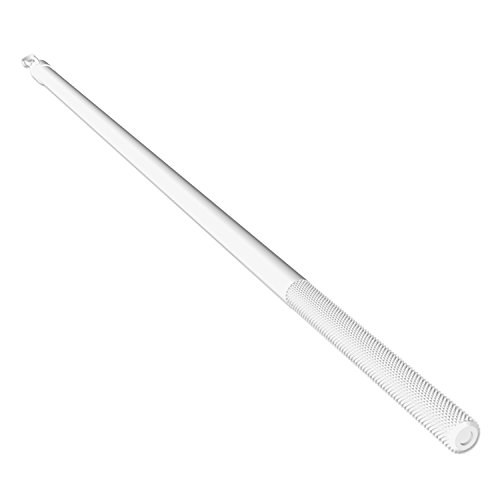 Flairdeco Schleuderstab / Gardinenstab mit Riffelgriff, Aluminium, Weiß, 100 cm von Flairdeco