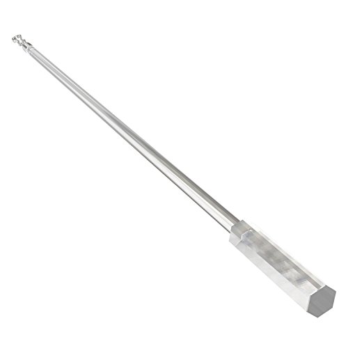 Flairdeco Schleuderstäbe / Gardinenstäbe mit Griff, Plastik, Transparent, 125 cm, 2 Stück von Flairdeco