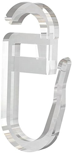 Flairdeco Überklipshaken Flachöse mit Faltenhaken, Plastik, Transparent, 10 Stück von Flairdeco