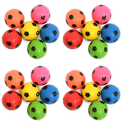 24 Stück Flummis - Fußball Flummi Set als Mitgebsel für Kindergeburtstag - Hüpfball Springball Give Aways - Kleinigkeiten als Mitbringsel - Pinata-Füllung (24 Stück) von Flanacom
