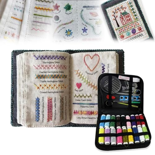 Flanliy Stickstich Buch, Kreatives Nähbuch, Sewing Bücher für Anfänger, Loseblatt-Stickbuch Nähset für Anfänger, Stickvorlagen mit Schnittmustern für Handgefertigte Kreationen, DIY Produktion (C) Flanliy Stickstich Buch, Kreatives Nähbuch, Sewing Bücher für Anfänger, Loseblatt-Stickbuch Nähset für Anfänger, Stickvorlagen mit Schnittmustern für Handgefertigte Kreationen, DIY Produktion (C) von Flanliy