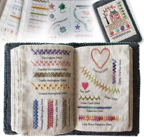 Flanliy Stickstich Buch, Kreatives Nähbuch, Sewing Bücher für Anfänger, Loseblatt-Stickbuch Nähset für Anfänger, Stickvorlagen mit Schnittmustern für Handgefertigte Kreationen, DIY Produktion (A) Flanliy Stickstich Buch, Kreatives Nähbuch, Sewing Bücher für Anfänger, Loseblatt-Stickbuch Nähset für Anfänger, Stickvorlagen mit Schnittmustern für Handgefertigte Kreationen, DIY Produktion (A) von Flanliy