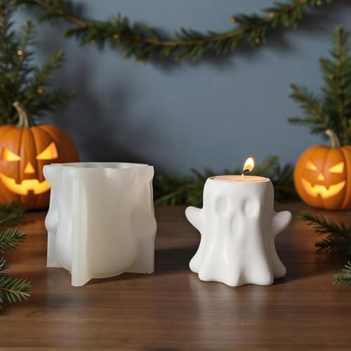 Silikonformen Gießformen Halloween, Silikonform Halloween Geist Kerzenhalter, Gießformen Silikon Helloween, Silikon Gießform Geist Kerzenhalter, Gipsformen zum Gießen für DIY Helloween Geist Deko (A) Silikonformen Gießformen Halloween, Silikonform Halloween Geist Kerzenhalter, Gießformen Silikon Helloween, Silikon Gießform Geist Kerzenhalter, Gipsformen zum Gießen für DIY Helloween Geist Deko (A) von Flanliy