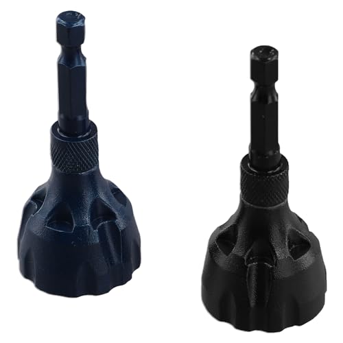 Flaroey 2-Teiliges Wolframkarbid-Entgratungswerkzeug für Externe Fasen, 3-20 mm (1/8-3/4), Entgratungs- und Fasenbohrer (Schwarz + Blau) von Flaroey
