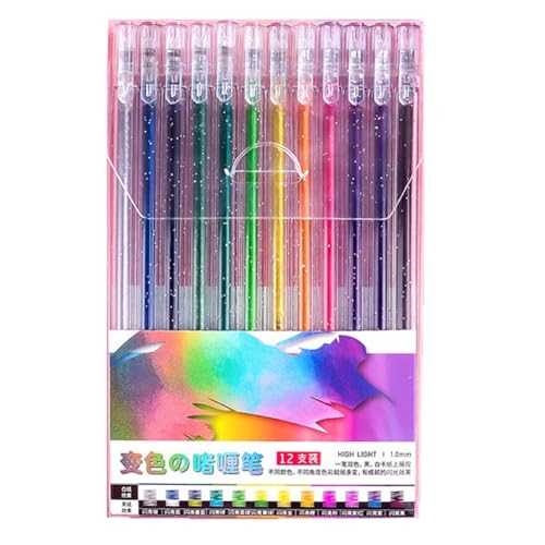 Flaroey Glitter-Gelstift-Set, Glitter-Gelstift, Künstler-Gelmarker, Neon-Stifte zum Zeichnen und Malen A Flaroey Glitter-Gelstift-Set, Glitter-Gelstift, Künstler-Gelmarker, Neon-Stifte zum Zeichnen und Malen A von Flaroey