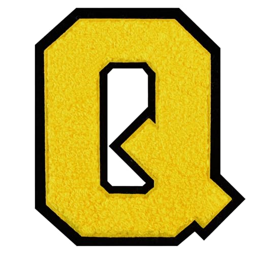 15,2 cm große Buchstaben zum Aufbügeln auf Chenille, Buchstaben-Flicken für Kleidung, Letterman, Jacken, Hoodies, Hemden, Jeans, Q 15,2 cm große Buchstaben zum Aufbügeln auf Chenille, Buchstaben-Flicken für Kleidung, Letterman, Jacken, Hoodies, Hemden, Jeans, Q von FlashMind
