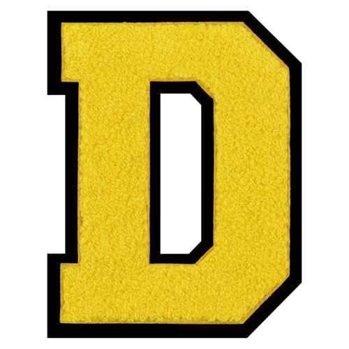 15,2 cm große Buchstaben zum Aufbügeln auf Chenille, Buchstabenaufnäher für Kleidung, Briefmann, Jacken, Hoodies, Hemden, Jeans, D 15,2 cm große Buchstaben zum Aufbügeln auf Chenille, Buchstabenaufnäher für Kleidung, Briefmann, Jacken, Hoodies, Hemden, Jeans, D von FlashMind