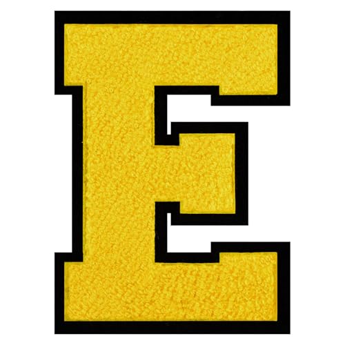 15,2 cm große Buchstaben zum Aufbügeln auf Chenille, Buchstabenaufnäher für Kleidung, Briefmann, Jacken, Hoodies, Hemden, Jeans, E 15,2 cm große Buchstaben zum Aufbügeln auf Chenille, Buchstabenaufnäher für Kleidung, Briefmann, Jacken, Hoodies, Hemden, Jeans, E von FlashMind