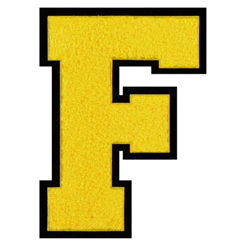 15,2 cm große Buchstaben zum Aufbügeln auf Chenille, Buchstabenaufnäher für Kleidung, Briefmann, Jacken, Hoodies, Hemden, Jeans, F 15,2 cm große Buchstaben zum Aufbügeln auf Chenille, Buchstabenaufnäher für Kleidung, Briefmann, Jacken, Hoodies, Hemden, Jeans, F von FlashMind