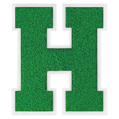 15,2 cm große Varsity-Buchstaben-Flicken zum Aufbügeln auf Chenille, Buchstabenaufnäher für Kleidung, Letterman, Jacken, Hoodies, Hemden, Jeans, H 15,2 cm große Varsity-Buchstaben-Flicken zum Aufbügeln auf Chenille, Buchstabenaufnäher für Kleidung, Letterman, Jacken, Hoodies, Hemden, Jeans, H von FlashMind