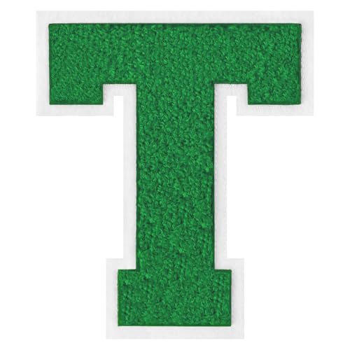 15,2 cm große Varsity-Buchstaben-Flicken zum Aufbügeln auf Chenille, Buchstabenaufnäher für Kleidung, Letterman, Jacken, Hoodies, Hemden, Jeans, T von FlashMind