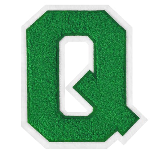 FlashMind Varsity Letter Patches zum Aufbügeln, Chenille, Buchstabenaufnäher für Kleidung, Letterman, Jacken, Hoodies, Hemden, Jeans, 11,4 cm, Grün FlashMind Varsity Letter Patches zum Aufbügeln, Chenille, Buchstabenaufnäher für Kleidung, Letterman, Jacken, Hoodies, Hemden, Jeans, 11,4 cm, Grün von FlashMind