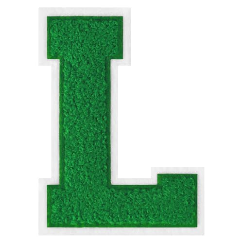 FlashMind Varsity Letter Patches zum Aufbügeln, Chenille, Buchstabenaufnäher für Kleidung, Letterman, Jacken, Hoodies, Hemden, Jeans, 11,4 cm, Grün FlashMind Varsity Letter Patches zum Aufbügeln, Chenille, Buchstabenaufnäher für Kleidung, Letterman, Jacken, Hoodies, Hemden, Jeans, 11,4 cm, Grün von FlashMind