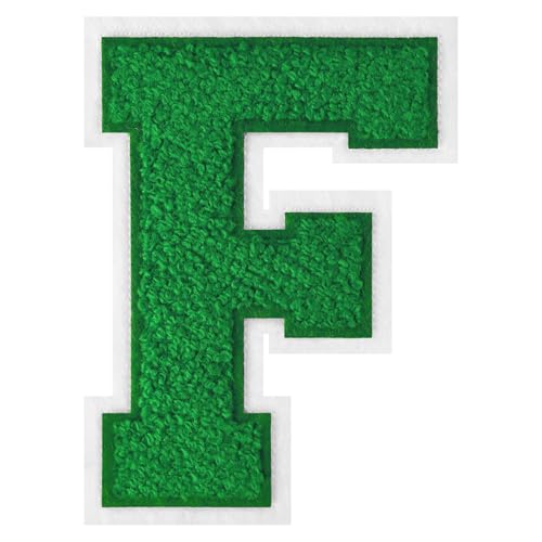 FlashMind Varsity Letter Patches zum Aufbügeln, Chenille, Buchstabenaufnäher für Kleidung, Letterman, Jacken, Hoodies, Hemden, Jeans, 11,4 cm, Grün FlashMind Varsity Letter Patches zum Aufbügeln, Chenille, Buchstabenaufnäher für Kleidung, Letterman, Jacken, Hoodies, Hemden, Jeans, 11,4 cm, Grün von FlashMind