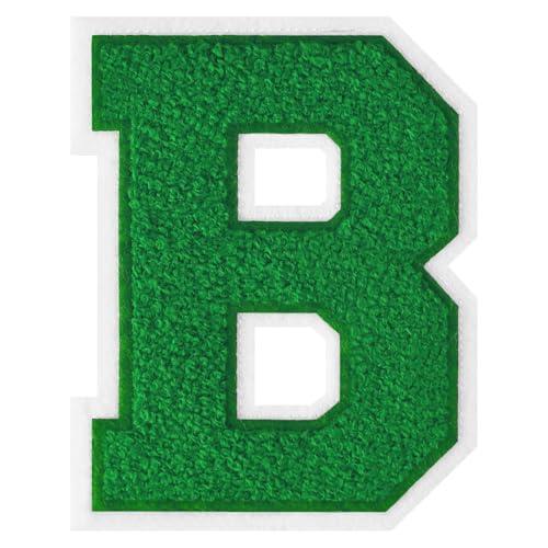 FlashMind Varsity Letter Patches zum Aufbügeln, Chenille, Buchstabenaufnäher für Kleidung, Letterman, Jacken, Hoodies, Hemden, Jeans, 11,4 cm, Grün FlashMind Varsity Letter Patches zum Aufbügeln, Chenille, Buchstabenaufnäher für Kleidung, Letterman, Jacken, Hoodies, Hemden, Jeans, 11,4 cm, Grün von FlashMind