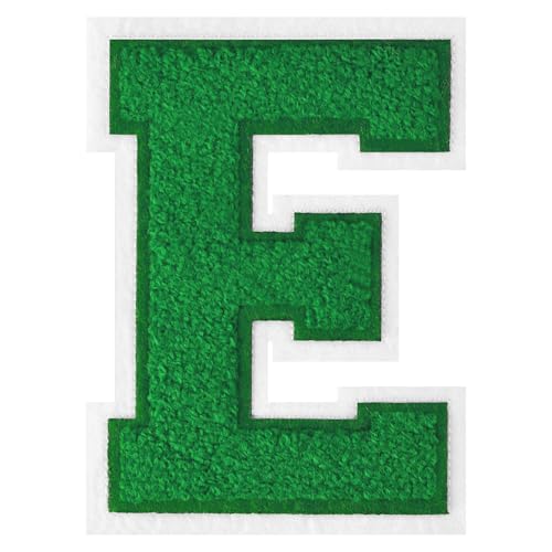 FlashMind Varsity Letter Patches zum Aufbügeln, Chenille, Buchstabenaufnäher für Kleidung, Letterman, Jacken, Hoodies, Hemden, Jeans, 11,4 cm, Grün FlashMind Varsity Letter Patches zum Aufbügeln, Chenille, Buchstabenaufnäher für Kleidung, Letterman, Jacken, Hoodies, Hemden, Jeans, 11,4 cm, Grün von FlashMind