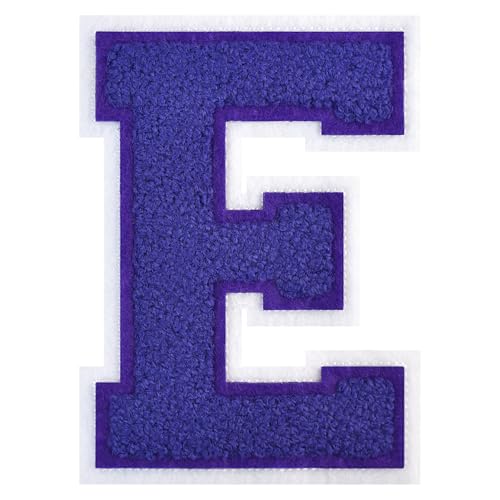 FlashMind Varsity Letter Patches zum Aufbügeln, Chenille, Buchstabenaufnäher für Kleidung, Letterman, Jacken, Hoodies, Hemden, Jeans, 11,4 cm, Violett FlashMind Varsity Letter Patches zum Aufbügeln, Chenille, Buchstabenaufnäher für Kleidung, Letterman, Jacken, Hoodies, Hemden, Jeans, 11,4 cm, Violett von FlashMind