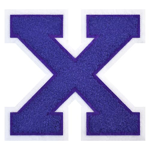 FlashMind Varsity Letter Patches zum Aufbügeln, Chenille, Buchstabenaufnäher für Kleidung, Letterman, Jacken, Hoodies, Hemden, Jeans, 11,4 cm, Violett FlashMind Varsity Letter Patches zum Aufbügeln, Chenille, Buchstabenaufnäher für Kleidung, Letterman, Jacken, Hoodies, Hemden, Jeans, 11,4 cm, Violett von FlashMind