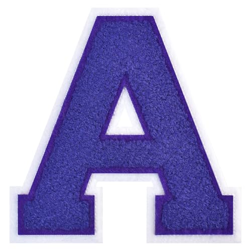FlashMind Varsity Letter Patches zum Aufbügeln, Chenille, Buchstabenaufnäher für Kleidung, Letterman, Jacken, Hoodies, Hemden, Jeans, 11,4 cm, Violett FlashMind Varsity Letter Patches zum Aufbügeln, Chenille, Buchstabenaufnäher für Kleidung, Letterman, Jacken, Hoodies, Hemden, Jeans, 11,4 cm, Violett von FlashMind