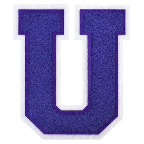 FlashMind Varsity Letter Patches zum Aufbügeln, Chenille, Buchstabenaufnäher für Kleidung, Letterman, Jacken, Hoodies, Hemden, Jeans, 11,4 cm, Violett FlashMind Varsity Letter Patches zum Aufbügeln, Chenille, Buchstabenaufnäher für Kleidung, Letterman, Jacken, Hoodies, Hemden, Jeans, 11,4 cm, Violett von FlashMind