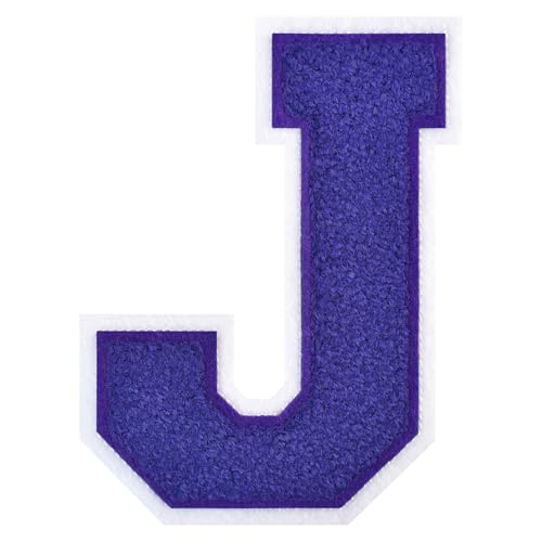 FlashMind Varsity Letter Patches zum Aufbügeln, Chenille, Buchstabenaufnäher für Kleidung, Letterman, Jacken, Hoodies, Hemden, Jeans, 11,4 cm, Violett FlashMind Varsity Letter Patches zum Aufbügeln, Chenille, Buchstabenaufnäher für Kleidung, Letterman, Jacken, Hoodies, Hemden, Jeans, 11,4 cm, Violett von FlashMind