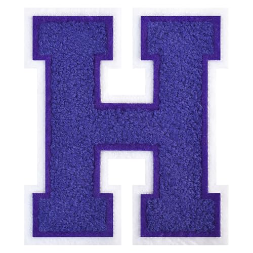 FlashMind Varsity Letter Patches zum Aufbügeln, Chenille, Buchstabenaufnäher für Kleidung, Letterman, Jacken, Hoodies, Hemden, Jeans, 11,4 cm, Violett FlashMind Varsity Letter Patches zum Aufbügeln, Chenille, Buchstabenaufnäher für Kleidung, Letterman, Jacken, Hoodies, Hemden, Jeans, 11,4 cm, Violett von FlashMind