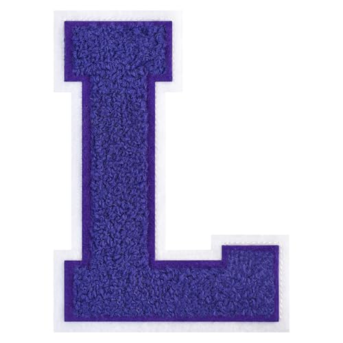 FlashMind Varsity Letter Patches zum Aufbügeln, Chenille, Buchstabenaufnäher für Kleidung, Letterman, Jacken, Hoodies, Hemden, Jeans, 11,4 cm, Violett FlashMind Varsity Letter Patches zum Aufbügeln, Chenille, Buchstabenaufnäher für Kleidung, Letterman, Jacken, Hoodies, Hemden, Jeans, 11,4 cm, Violett von FlashMind