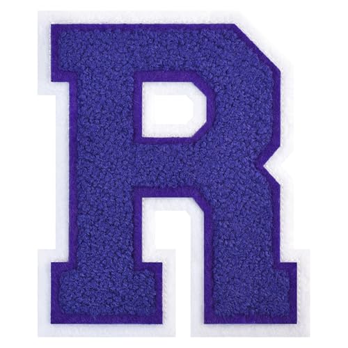 FlashMind Varsity Letter Patches zum Aufbügeln, Chenille, Buchstabenaufnäher für Kleidung, Letterman, Jacken, Hoodies, Hemden, Jeans, 11,4 cm, Violett FlashMind Varsity Letter Patches zum Aufbügeln, Chenille, Buchstabenaufnäher für Kleidung, Letterman, Jacken, Hoodies, Hemden, Jeans, 11,4 cm, Violett von FlashMind