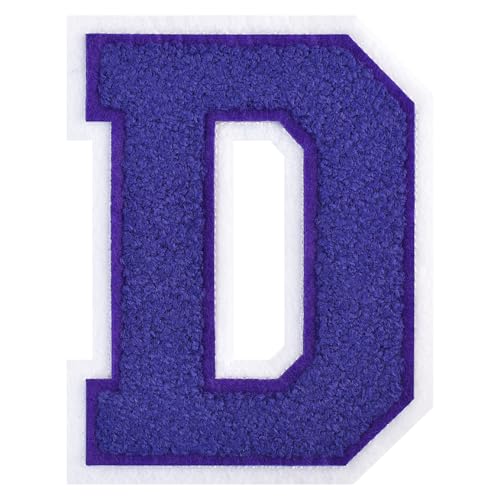 FlashMind Varsity Letter Patches zum Aufbügeln, Chenille, Buchstabenaufnäher für Kleidung, Letterman, Jacken, Hoodies, Hemden, Jeans, 11,4 cm, Violett FlashMind Varsity Letter Patches zum Aufbügeln, Chenille, Buchstabenaufnäher für Kleidung, Letterman, Jacken, Hoodies, Hemden, Jeans, 11,4 cm, Violett von FlashMind