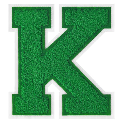 FlashMind Varsity Letter Patches zum Aufbügeln, Chenille, für Kleidung, Letterman, Jacken, Hoodies, Hemden, Jeans, 11,4 cm, Grün FlashMind Varsity Letter Patches zum Aufbügeln, Chenille, für Kleidung, Letterman, Jacken, Hoodies, Hemden, Jeans, 11,4 cm, Grün von FlashMind