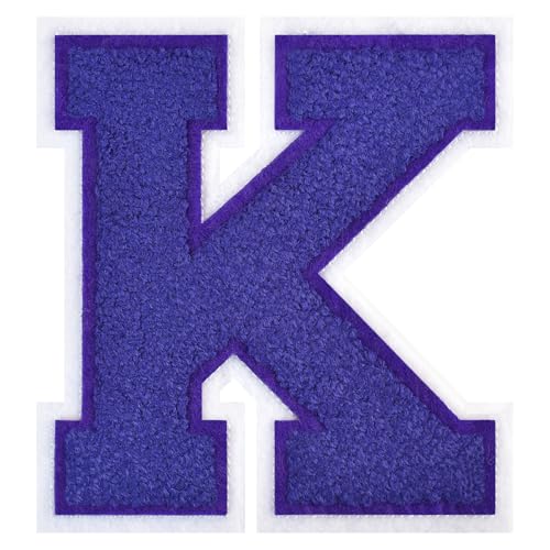FlashMind Varsity Letter Patches zum Aufbügeln, Chenille, für Kleidung, Letterman, Jacken, Hoodies, Hemden, Jeans, 11,4 cm, Violett FlashMind Varsity Letter Patches zum Aufbügeln, Chenille, für Kleidung, Letterman, Jacken, Hoodies, Hemden, Jeans, 11,4 cm, Violett von FlashMind