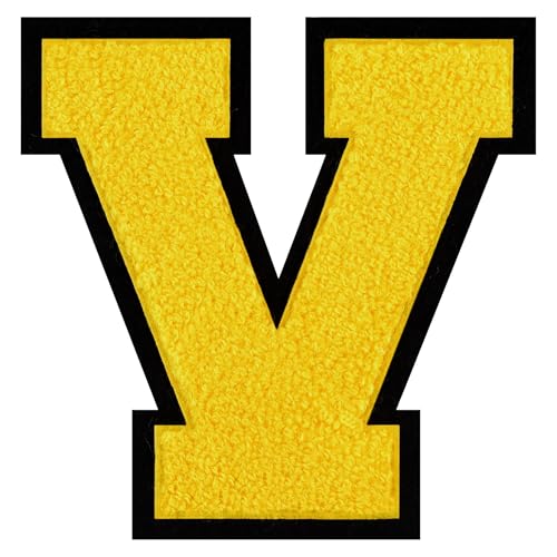 Varsity Letter Patches zum Aufbügeln, Chenille, für Kleidung, Letterman, Jacken, Hoodies, Hemden, Jeans, 15,2 cm, Gelb Varsity Letter Patches zum Aufbügeln, Chenille, für Kleidung, Letterman, Jacken, Hoodies, Hemden, Jeans, 15,2 cm, Gelb von FlashMind
