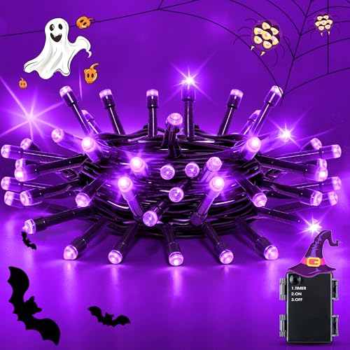 Flaspar Lila Lichterkette Batterie, 2M 20 LED Lichterkette Außen Batterie mit 6h Timer, IP65 Wasserdicht Weihnachtsdeko Lichterketten für Innen außen Weihnachtsdekorationen, Party, Garten Flaspar Lila Lichterkette Batterie, 2M 20 LED Lichterkette Außen Batterie mit 6h Timer, IP65 Wasserdicht Weihnachtsdeko Lichterketten für Innen außen Weihnachtsdekorationen, Party, Garten von Flaspar