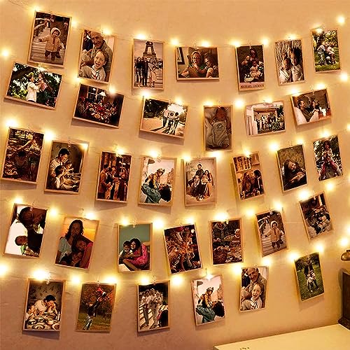 Fotoclips Lichterkette, 5M 50LED LED Lichterkette Batterie mit 30 Clips Klammern Bilder Silberdraht-Lichterkette zum Aufhängen für Party-Dekoration Zimmer Deko Fotos, 2 Modi Fotoclips Lichterkette, 5M 50LED LED Lichterkette Batterie mit 30 Clips Klammern Bilder Silberdraht-Lichterkette zum Aufhängen für Party-Dekoration Zimmer Deko Fotos, 2 Modi von Flaspar