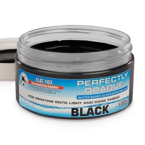 Flat Fox Siebdruck-Tinte auf Wasserbasis, 100 g, Schwarz Flat Fox Siebdruck-Tinte auf Wasserbasis, 100 g, Schwarz von Flat Fox