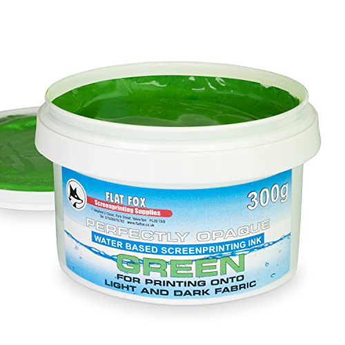 Flat Fox Siebdruck-Tinte auf Wasserbasis (grün, 300 g) von Flat Fox