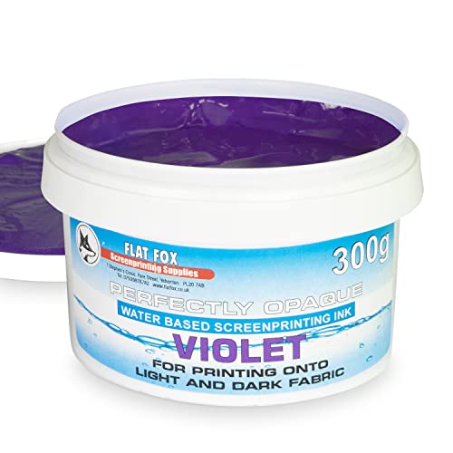 Flat Fox Siebdruck-Tinte auf Wasserbasis (violett, 300 g) von Flat Fox