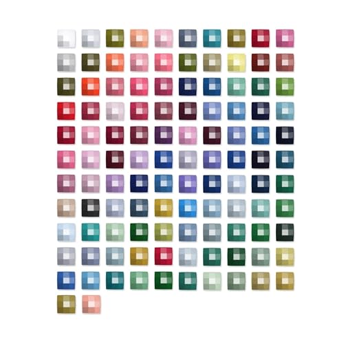 Diamant-Malerei-Perlen, 112 Farben, 22.400 Stück, 5D-Bohrer, Edelstein für Diamantkunst, DIY-Kunst-Zubehör (Farbcodes 597 bis 891) von Flatro