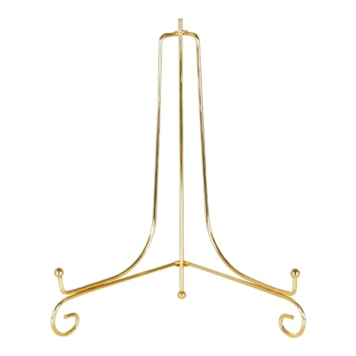 Flcivsh Gold-Ausstellungsständer, Bastelhalterung, Buchhalter, Fotosockel, Schüssel, Schüssel, Rahmen, Bild, Teller, Regal, Staffelei, Aufbewahrung, Dekoration - 15 cm Flcivsh Gold-Ausstellungsständer, Bastelhalterung, Buchhalter, Fotosockel, Schüssel, Schüssel, Rahmen, Bild, Teller, Regal, Staffelei, Aufbewahrung, Dekoration - 15 cm von Flcivsh