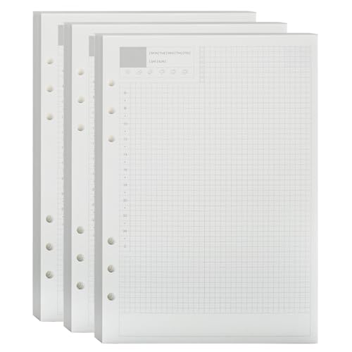 A5 Notizbuch Journal Tagebuch – 6-Ringordner Planer mit Nachfüllseiten – 135 Blatt Nachfüllpapier für Skizzen Malerei Bullet Journal (Notizbuch) von Flearitzo