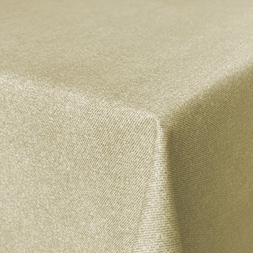 Beschichtete Baumwolle Tischdecke, schmutz- und wasserabweisend, abwaschbar, beige, 180 x 140cm (Größe und Farbe wählbar) von Fleckabweisende Qualitätsstoffe