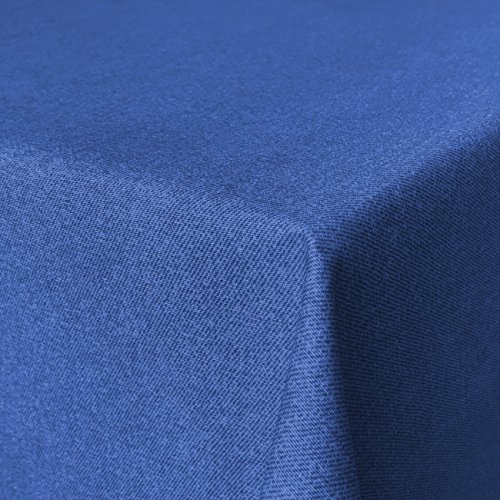 Beschichtete Baumwolle Tischdecke, schmutz- und wasserabweisend, abwaschbar, blau, 140 x 140cm (Größe und Farbe wählbar) von Fleckabweisende Qualitätsstoffe