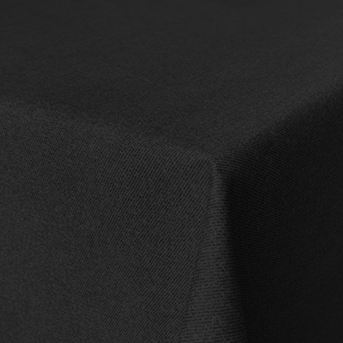 Beschichtete Baumwolle Tischdecke, schmutz- und wasserabweisend, abwaschbar, schwarz, 100 x 140cm (Größe und Farbe wählbar) von Fleckabweisende Qualitätsstoffe