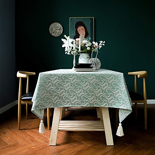 Flei Indoor Tischdecke 120 x 210 cm Baumwollleinen Tischdecke, Abwaschbar Hitzebeständig Feuchtigkeitsbeständig, Cafe,Party oder,Buffettisch - Grün Flei Indoor Tischdecke 120 x 210 cm Baumwollleinen Tischdecke, Abwaschbar Hitzebeständig Feuchtigkeitsbeständig, Cafe,Party oder,Buffettisch - Grün von Flei