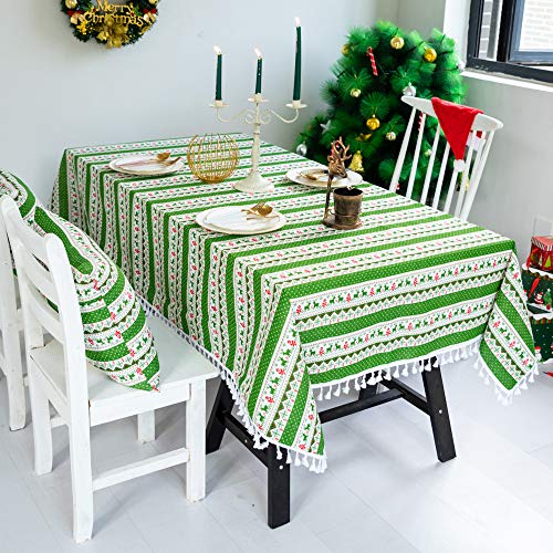 längliche Tischdecke 70x110cm, Waschbare, Baumwolle Leinen Tischdecke, Fleckschutz pflegeleicht abwaschbar, für Küche, Feste oder Haushalt - Grün längliche Tischdecke 70x110cm, Waschbare, Baumwolle Leinen Tischdecke, Fleckschutz pflegeleicht abwaschbar, für Küche, Feste oder Haushalt - Grün von Flei