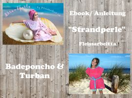 Badeponcho & Turban Strandperle Badeponcho & Turban Strandperle von Fleissarbeit1a