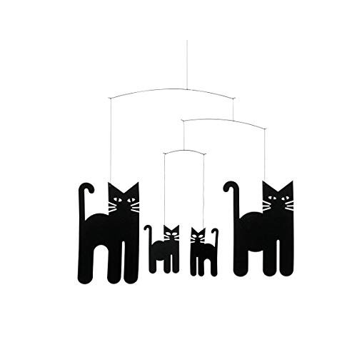Flensted Cats Mobile, Stahl, schwarz, 30x34cm von Flensted Mobiles