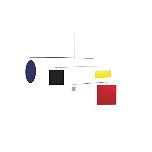 Flensted f417 Circle Square/Guggenheim Mobile, Stahl, Mehrfarbig, 50x105cm von Flensted Mobiles