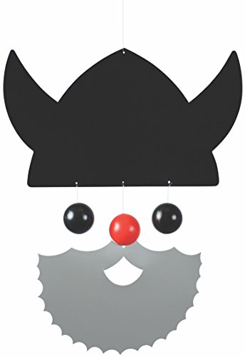 Flensted Veteran Viking Black Mobile aus Siebdruckfolie hergestellt, in der Farbe: Schwarz, Maße: 25 x 20 cm, 068s Flensted Veteran Viking Black Mobile aus Siebdruckfolie hergestellt, in der Farbe: Schwarz, Maße: 25 x 20 cm, 068s von Flensted Mobiles