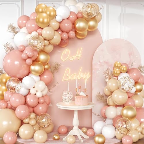 Geburtstagsdeko 106 Stück, Luftballons Geburtstag Roségold Girlande, Größen 18 12 10 5 Zoll Ballons Festival Party Deko, Latex Ballongirlande Deko, Hochzeit Ballonbogen, Baby Shower Deko Geburtstagsdeko 106 Stück, Luftballons Geburtstag Roségold Girlande, Größen 18 12 10 5 Zoll Ballons Festival Party Deko, Latex Ballongirlande Deko, Hochzeit Ballonbogen, Baby Shower Deko von Fletorin